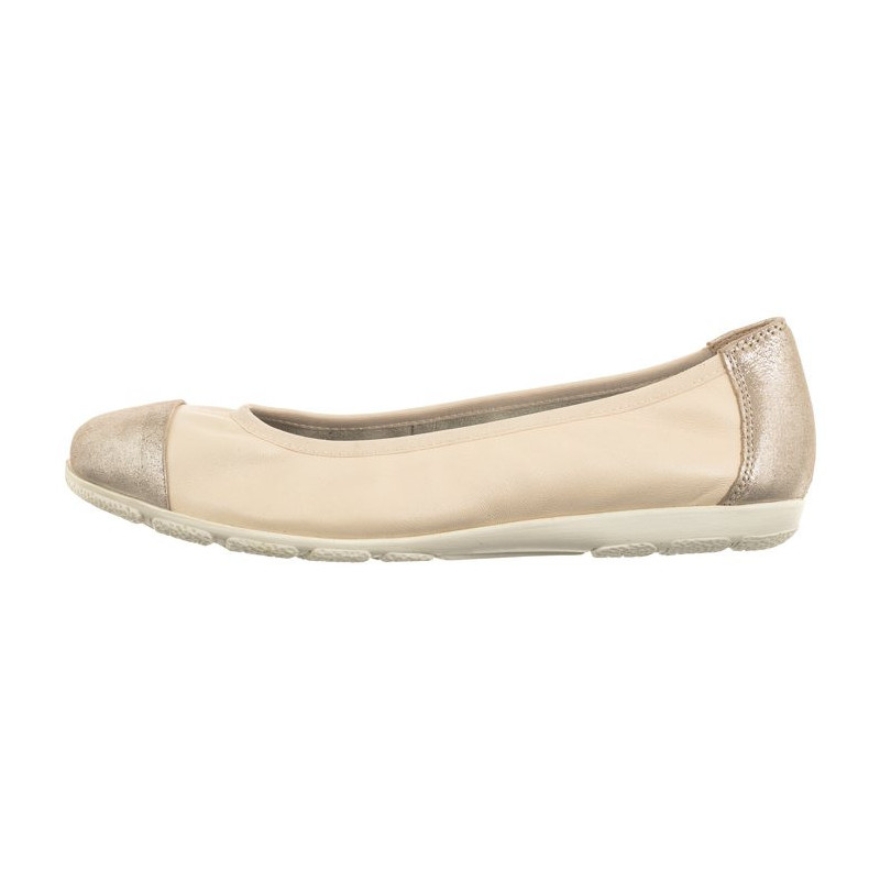 Caprice Kremowe 9-22152-42 450 Cream Comb (CP395-a) ballerinas