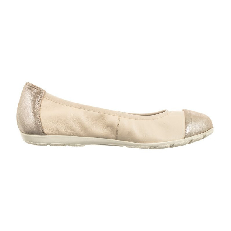 Caprice Kremowe 9-22152-42 450 Cream Comb (CP395-a) ballerinas