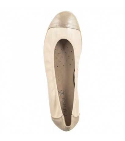 Caprice Kremowe 9-22152-42 450 Cream Comb (CP395-a) ballerinas