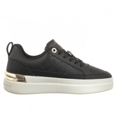 Tommy Hilfiger Lux Court Sneaker Monogram Black FW0FW07808 BDS (TH1014-b) sports Shoes