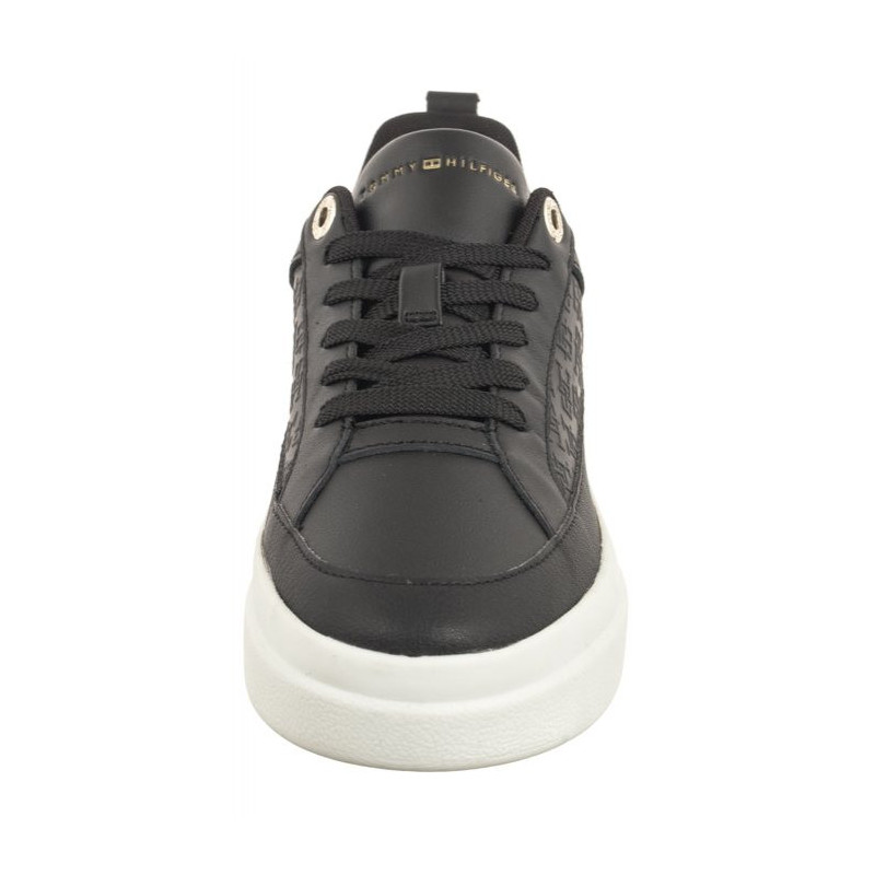 Tommy Hilfiger Lux Court Sneaker Monogram Black FW0FW07808 BDS (TH1014-b) sports Shoes