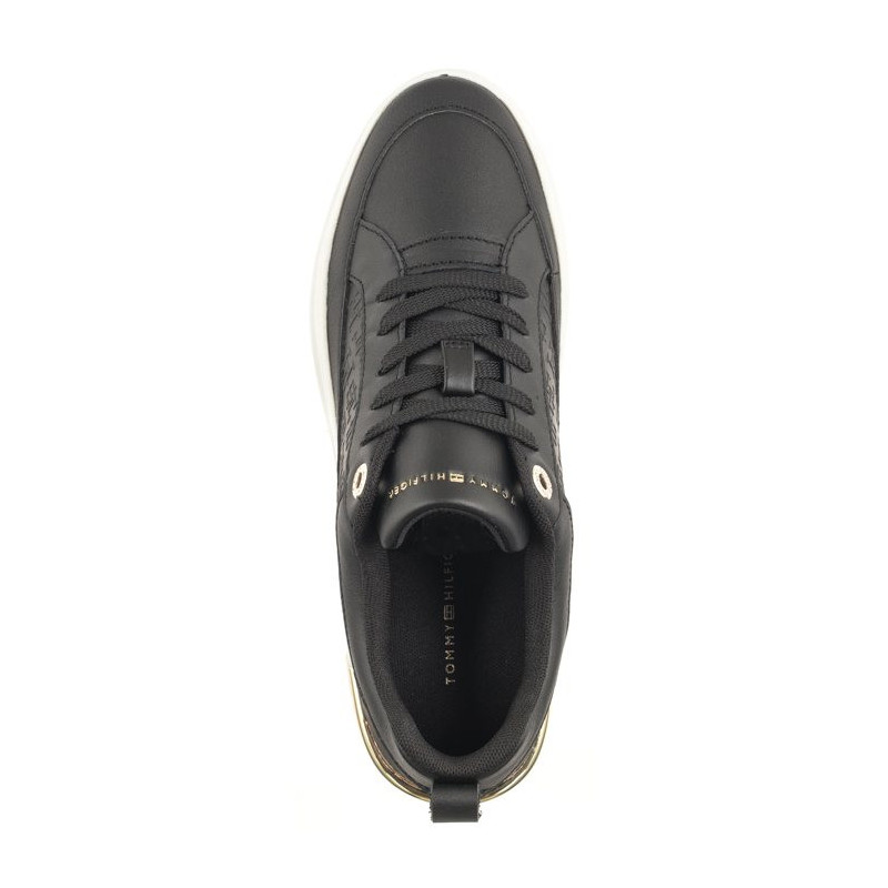 Tommy Hilfiger Lux Court Sneaker Monogram Black FW0FW07808 BDS (TH1014-b) sports Shoes