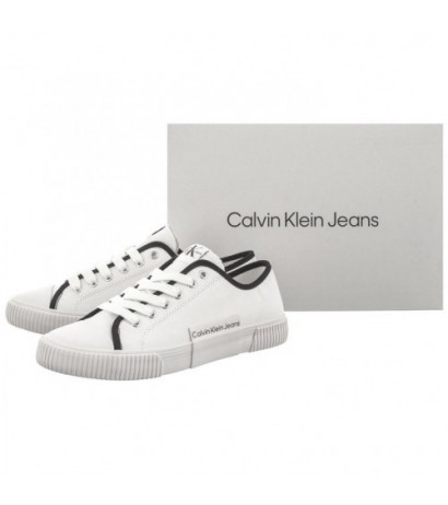 Calvin Klein Low Cut Lace-Up Sneaker V3X9-80873-0890 100 White (CK467-a) shoes