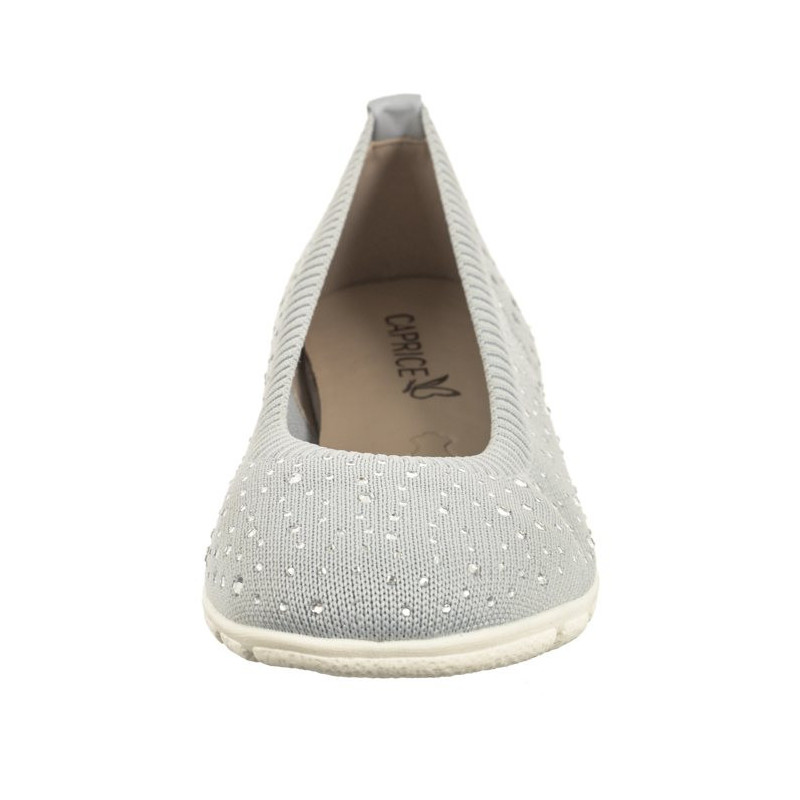 Caprice Szare 9-22107-42 270 LT. Grey Knit  (CP397-b) ballerinas