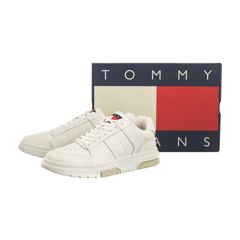 Tommy Hilfiger The Brooklyn Leather Ecru EM0EM01283 TCR (TH1020-a) sports shoes