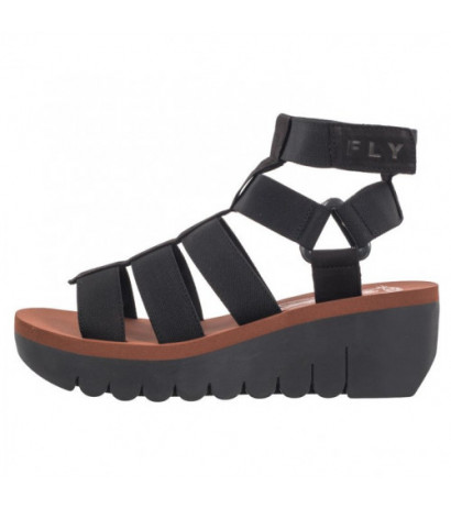 FLY London Yufi Cupi/Elas Blk/Blk/Brick P145032003 (FL401-a) shoes