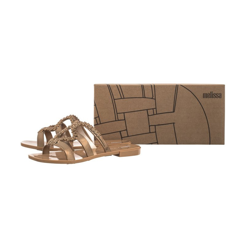 Melissa Slide+BO.BO AD 33862/AX131 Beige/Bronze (ML315-a) Women's Shoes/Flip Flops