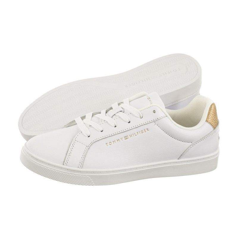 Tommy Hilfiger Essential Cupsole Sneaker White/Gold FW0FW07908 0K6 (TH1056-a) sports Shoes