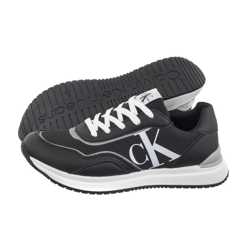 Calvin Klein Low Cut Lace-Up Sneaker V3X9-80892-1695 999 Black (CK491-a) sports Shoes