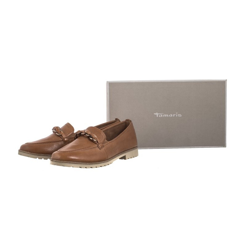 Tamaris Brązowe 1-24200-42 348 Cognac Leather (TM432-c) shoes