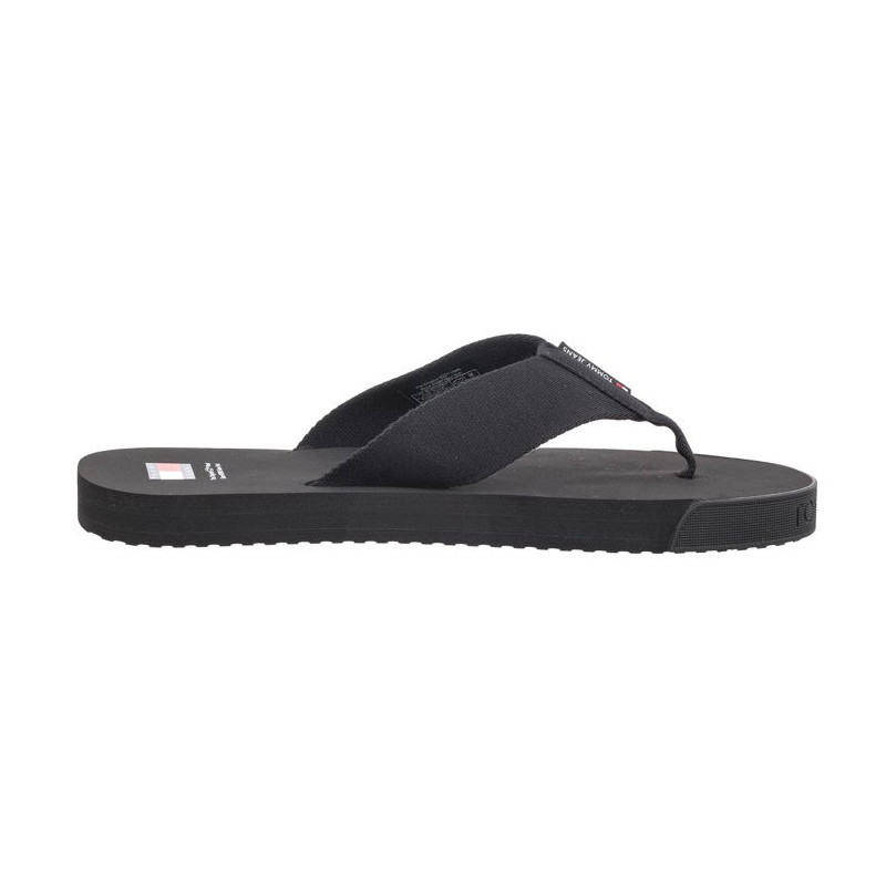 Tommy Hilfiger Tjm Elevated Flip Flop Black EM0EM01393 BDS (TH1083-a) shoes