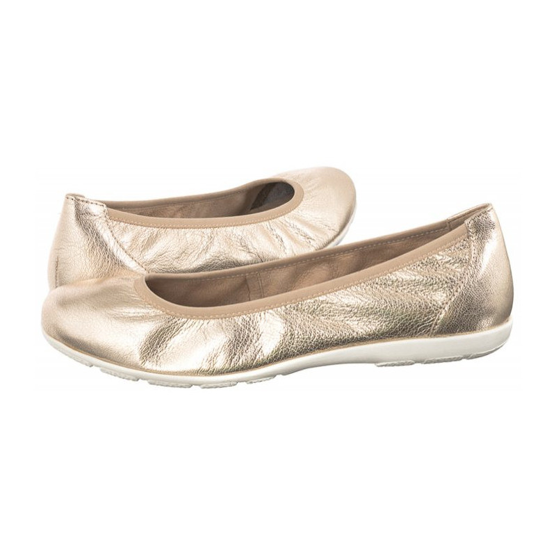 Caprice Złote 9-22150-42 959 Platin Metal (CP398-b) ballerinas