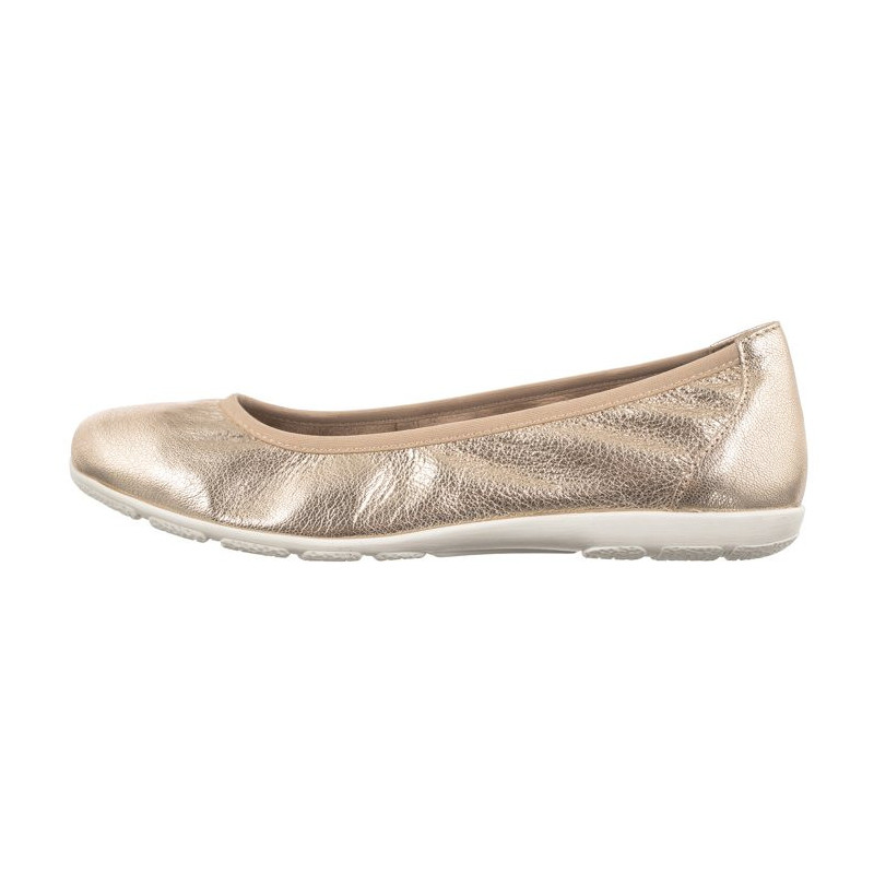 Caprice Złote 9-22150-42 959 Platin Metal (CP398-b) ballerinas