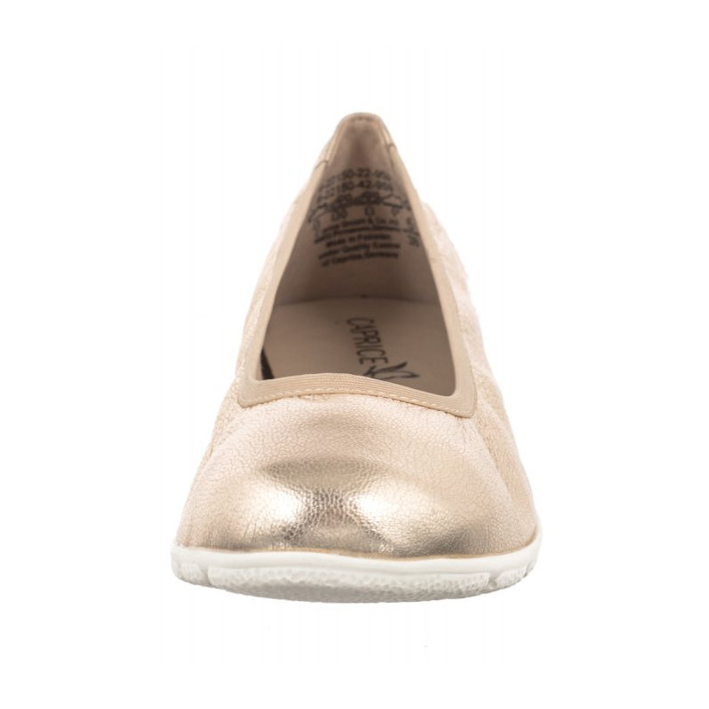 Caprice Złote 9-22150-42 959 Platin Metal (CP398-b) ballerinas