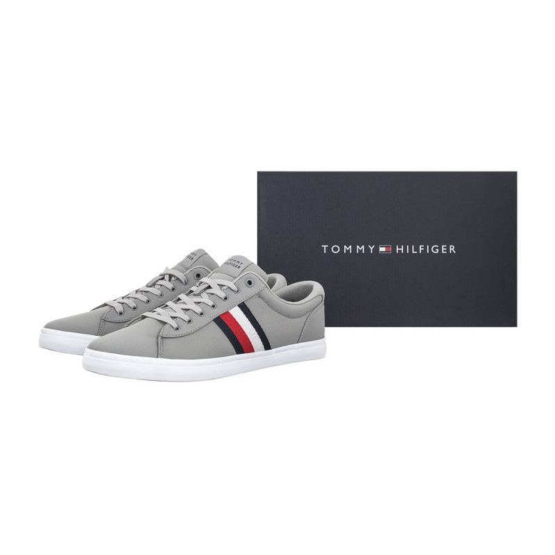 Tommy Hilfiger Iconic Vulc Stripes Mesh Antique Silver FM0FM05072 PRT (TH1084-a) sport shoes