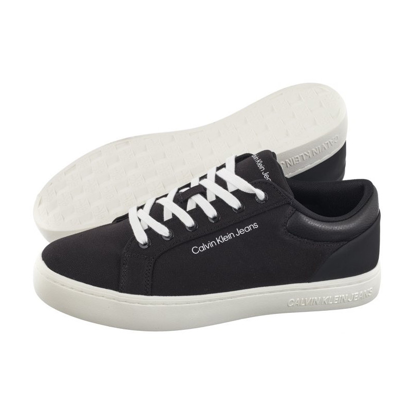 Calvin Klein Classic Cupsole Low Lth In Dc Black/Bright White YM0YM00976 0GM (CK495-a) sports shoes