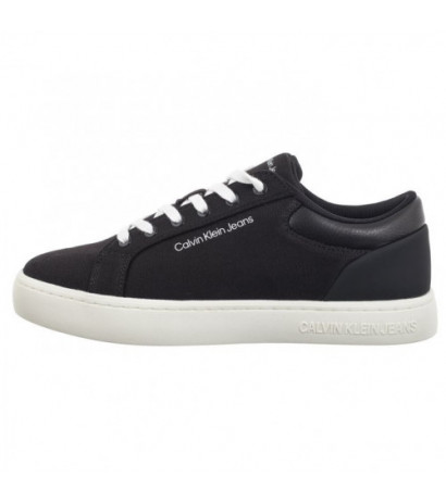 Calvin Klein Classic Cupsole Low Lth In Dc Black/Bright White YM0YM00976 0GM (CK495-a) sports shoes