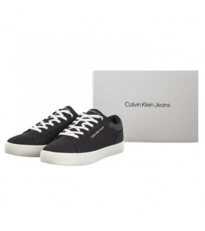 Calvin Klein Classic Cupsole Low Lth In Dc Black/Bright White YM0YM00976 0GM (CK495-a) sports shoes