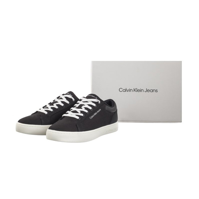 Calvin Klein Classic Cupsole Low Lth In Dc Black/Bright White YM0YM00976 0GM (CK495-a) sports shoes