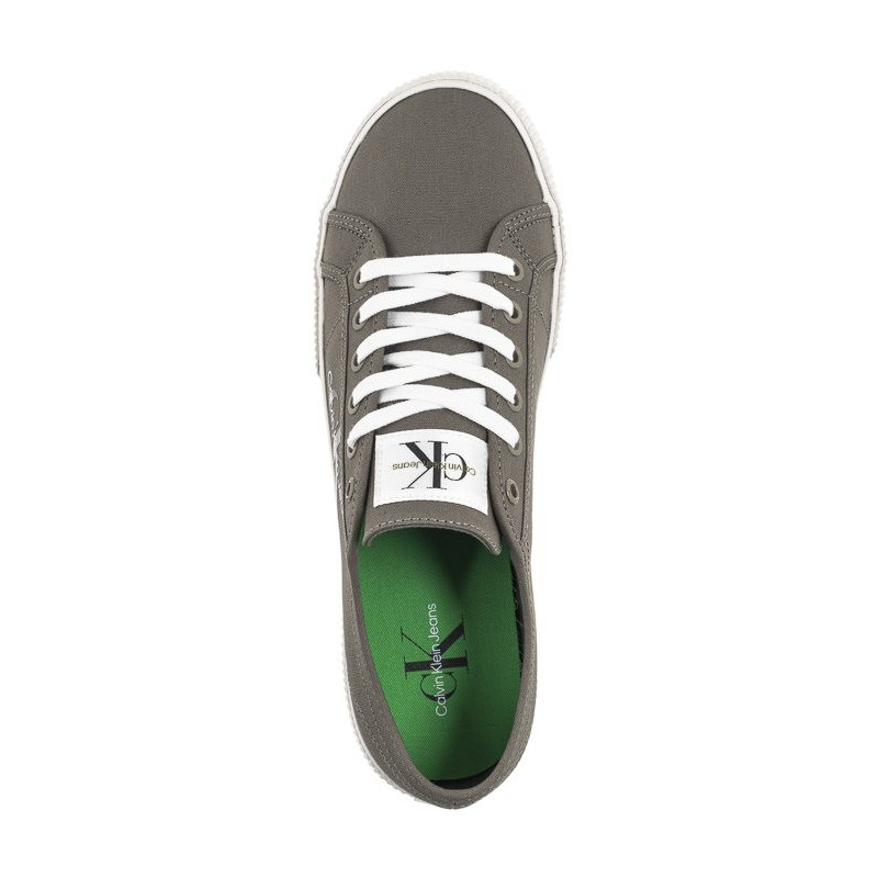 Calvin Klein Ess Vulcanized Low Laceup CS ML Dusty Olive/Bright White YM0YM00306 0IH (CK497-b) Sneakers