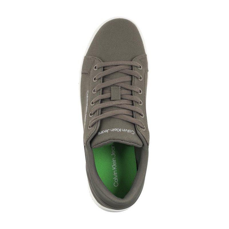 Calvin Klein Classic Cupsole Low Lth In Dc Dusty Olive/Bright White YM0YM00976 0IH (CK495-b) sports shoes