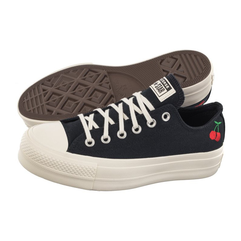 Converse CTAS Lift Ox Blach/Egret/Red A08862C (CO663-a) shoes