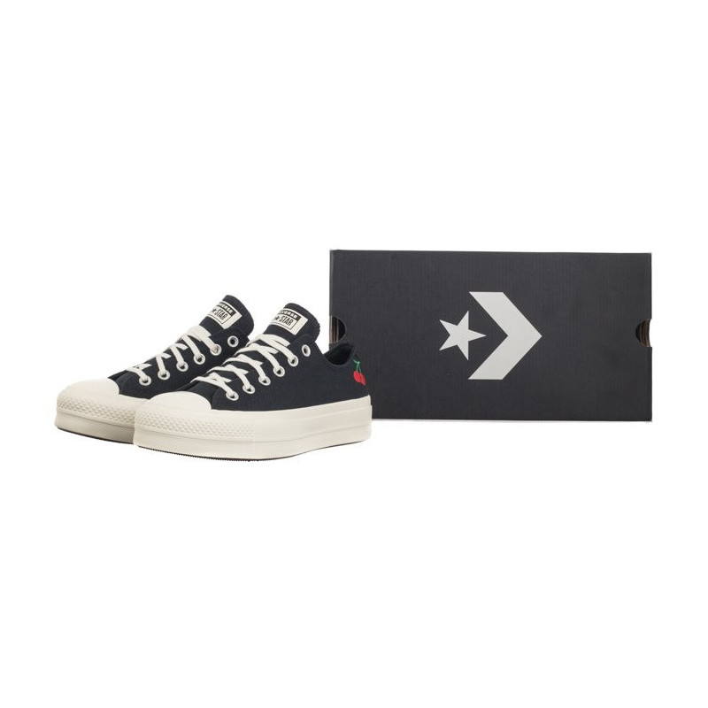 Converse CTAS Lift Ox Blach/Egret/Red A08862C (CO663-a) shoes