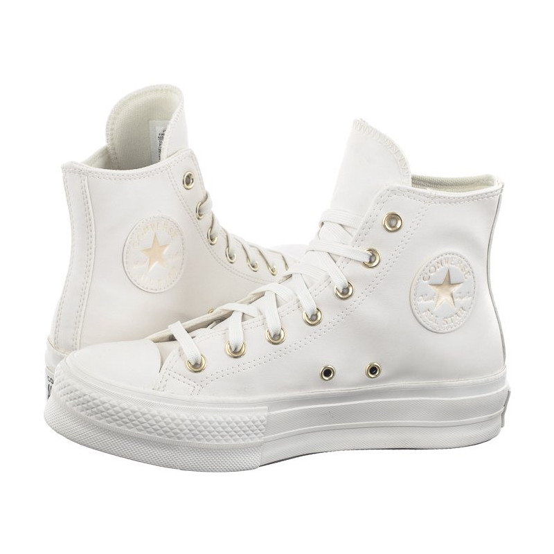 Converse CTAS Lift Hi Vintage White/Egret/Gold A03719C (CO664-a) shoes