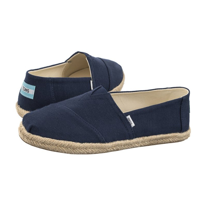 Toms Alpargata Rope Navy Recycled Cotton Slubby Woven 10019674 (TS45-a) sneakers