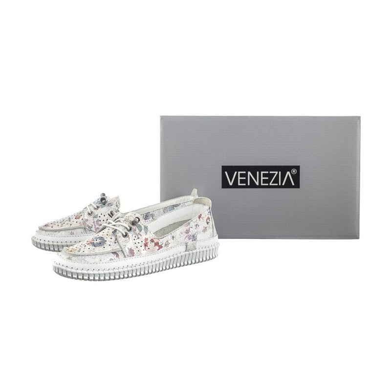 Venezia Białe w Kwiaty 400157 White Pri (VE765-a) shoes