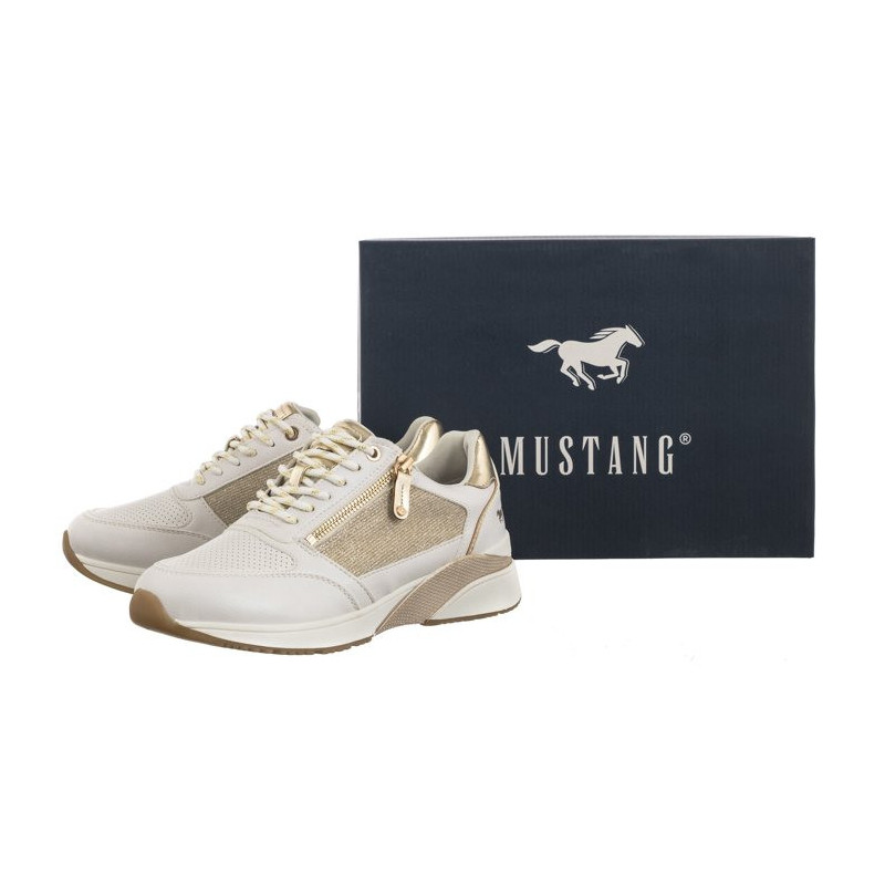 Mustang Białe/Złote 1358-313-111 (MU535-a) shoes