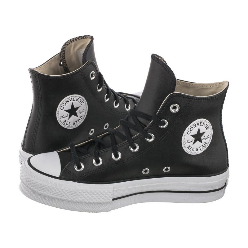 Converse CT All Star Lift Clean Hi Black/Black/White 561675C (CO446-a) shoes