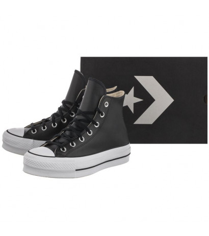 Converse CT All Star Lift Clean Hi Black/Black/White 561675C (CO446-a) shoes