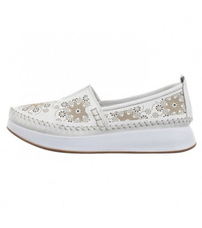 Venezia Białe Ażurowe 268149 White (VE709-b) shoes