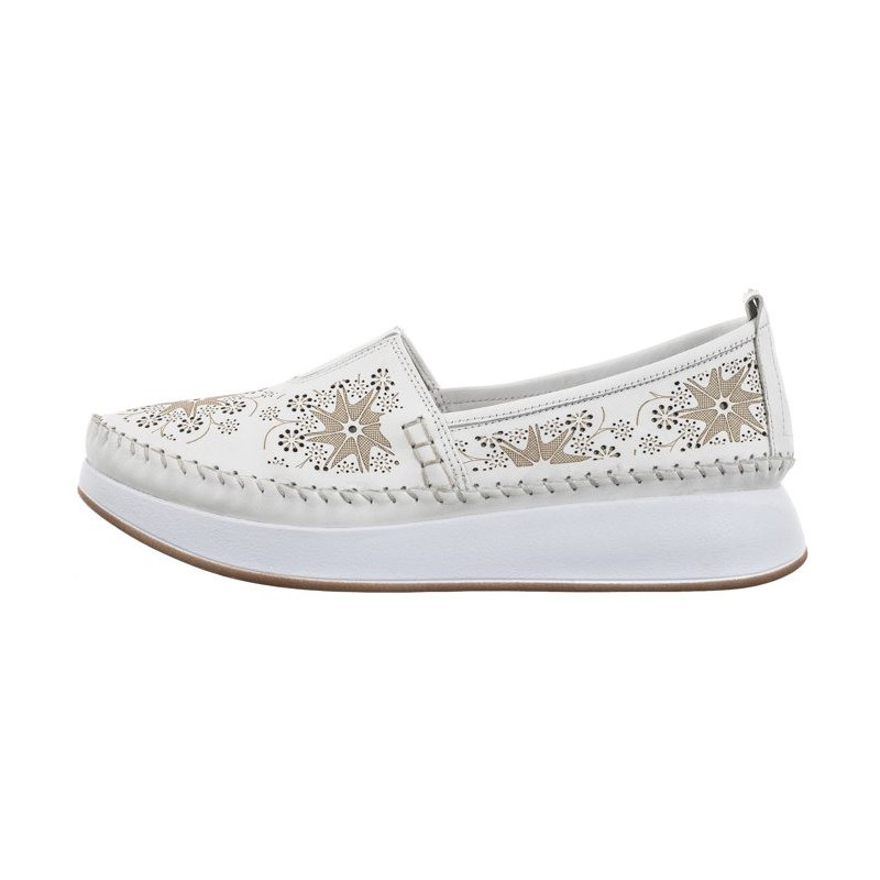 Venezia Białe Ażurowe 268149 White (VE709-b) shoes