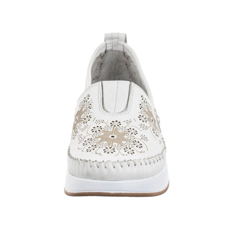 Venezia Białe Ażurowe 268149 White (VE709-b) shoes