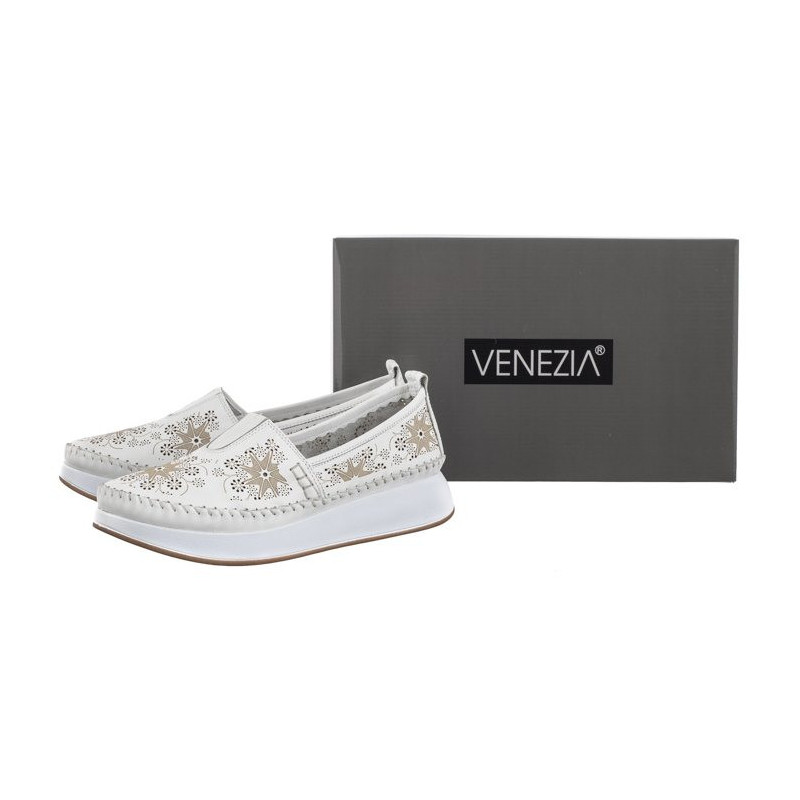 Venezia Białe Ażurowe 268149 White (VE709-b) shoes