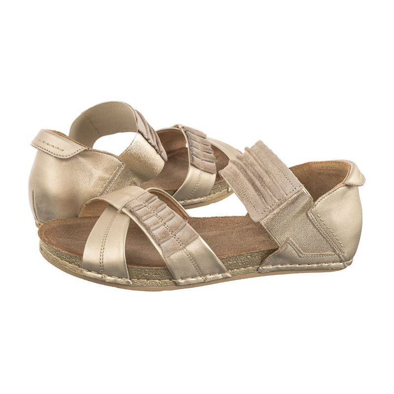 Maciejka Złote/Beżowe 03375-25/00-5 (MA351-i) sandals