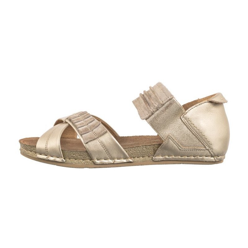 Maciejka Złote/Beżowe 03375-25/00-5 (MA351-i) sandals