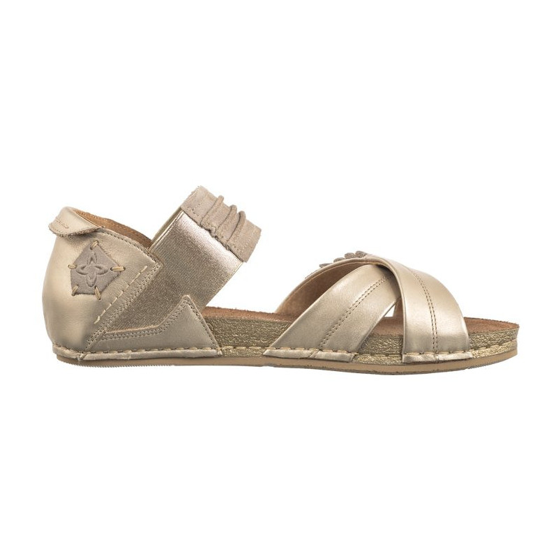 Maciejka Złote/Beżowe 03375-25/00-5 (MA351-i) sandals