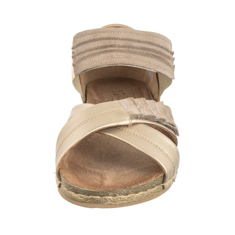 Maciejka Złote/Beżowe 03375-25/00-5 (MA351-i) sandals