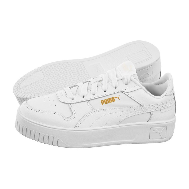 Puma Carina Street Puma White-Puma-White-Gold 389390-01 (PU584-a) shoes