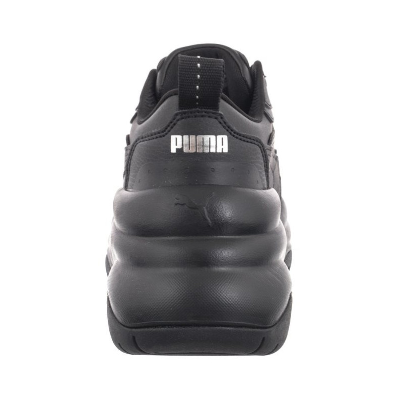 Puma Cilia Wedge Black-Black-Puma Silver 393915-03 (PU585-a) shoes