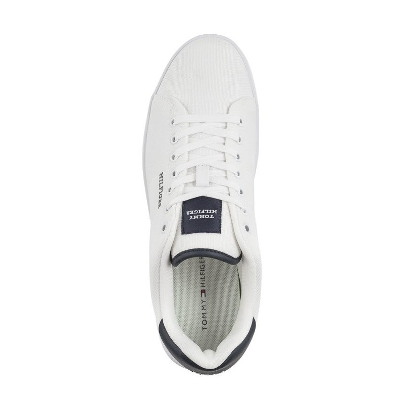 Tommy Hilfiger Court Cupsole Pique Textile White FM0FM04967 YBS (TH1096-a) sports shoes