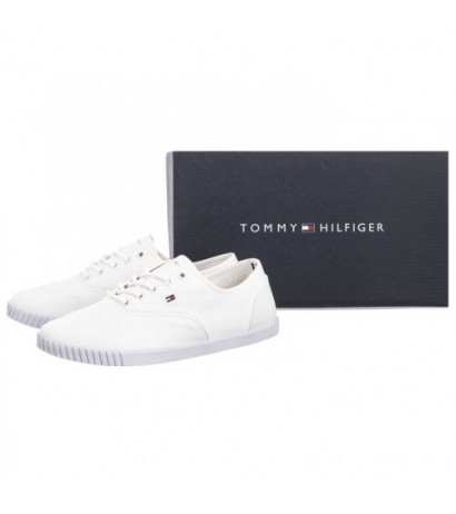 Tommy Hilfiger Canvas Lace-Up Sneaker White FW0FW07805 YBS (TH1100-a) sneakers