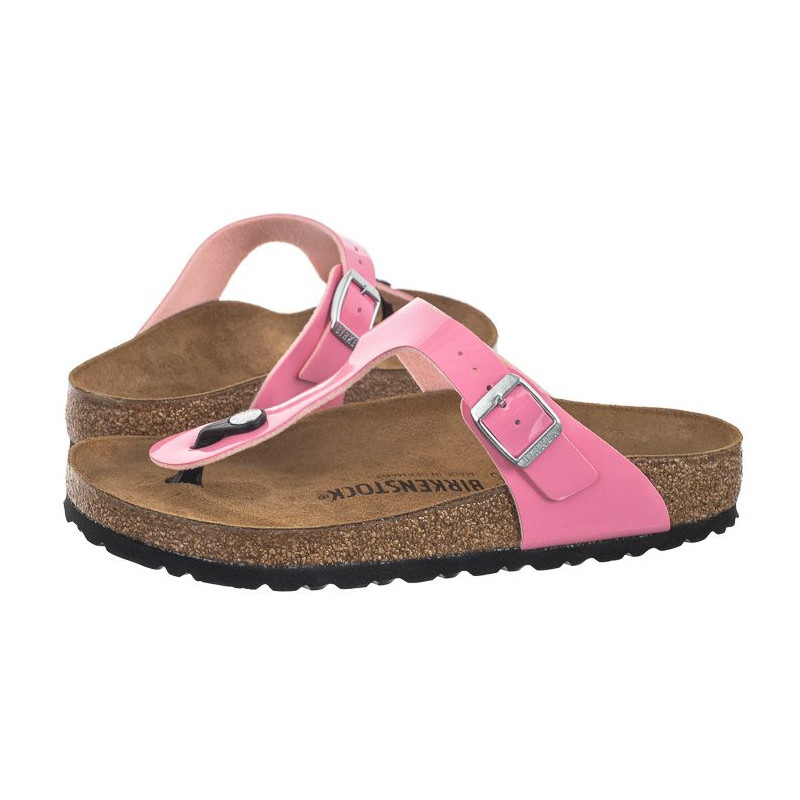 Birkenstock Gizeh BS Patent Candy Pink/Black 1026937 (BK51-d) flip flops