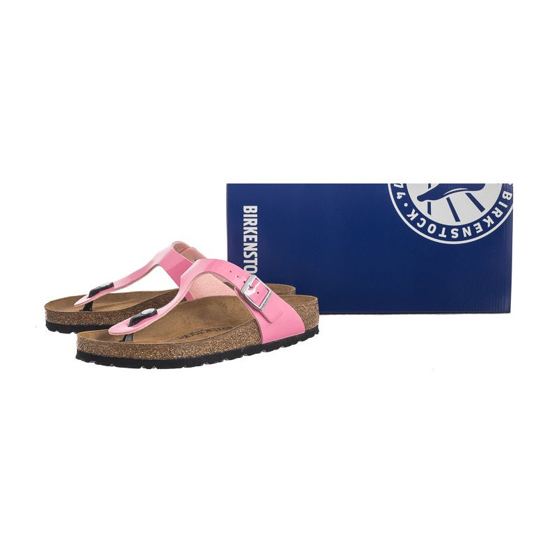 Birkenstock Gizeh BS Patent Candy Pink/Black 1026937 (BK51-d) flip flops