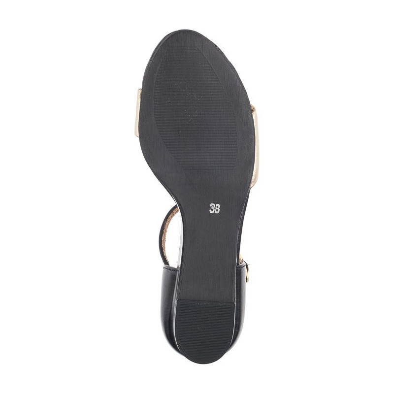 Maciejka Czarne+Złoto 06486-20/00-1 (MA1189-b) sandals