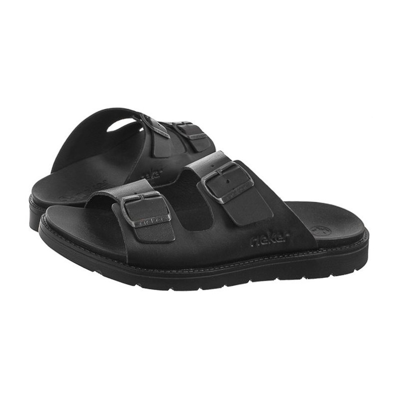 Rieker Czarne 24290-00 Black (RI181-a) slippers