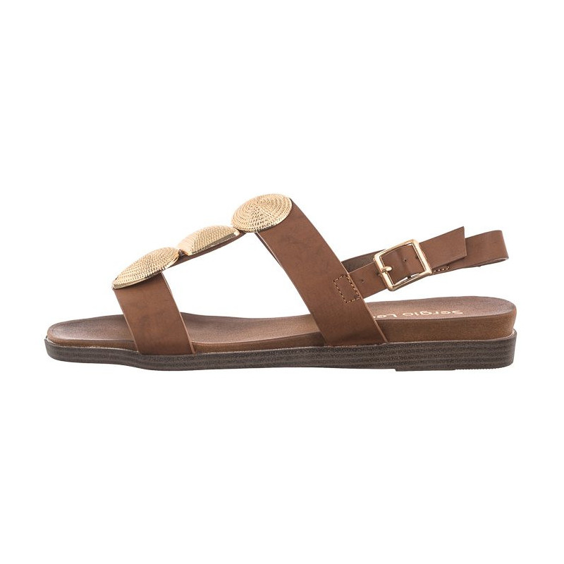 Sergio Leone Brązowe SK 072 H  (SL534-a) sandals